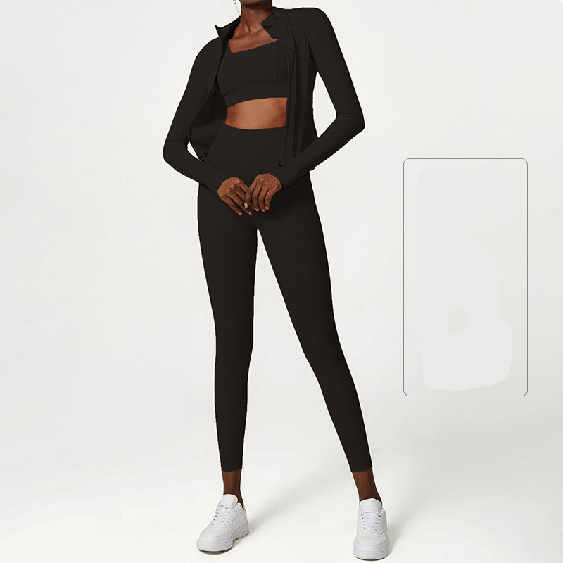 Nude Yoga Wear Jacket Pants Set — изображение 2