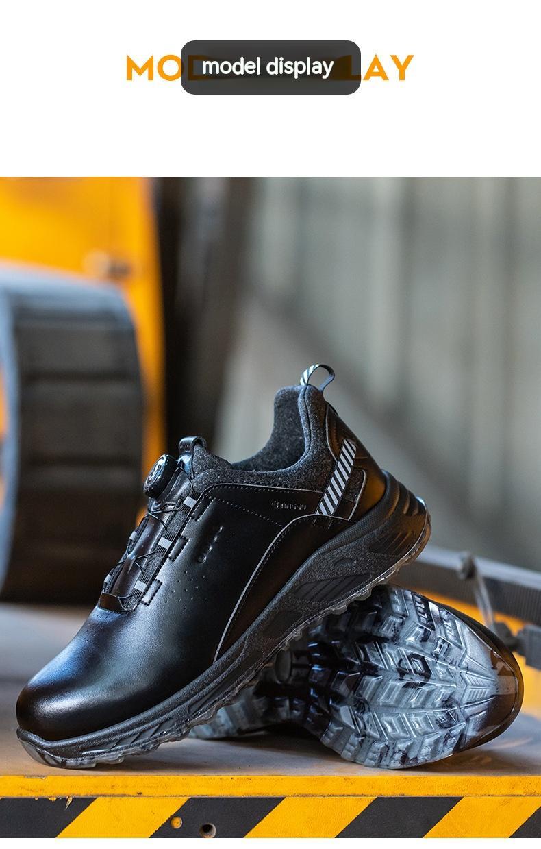Rotating Button Lace-up Free Safety Shoes – Bild 6