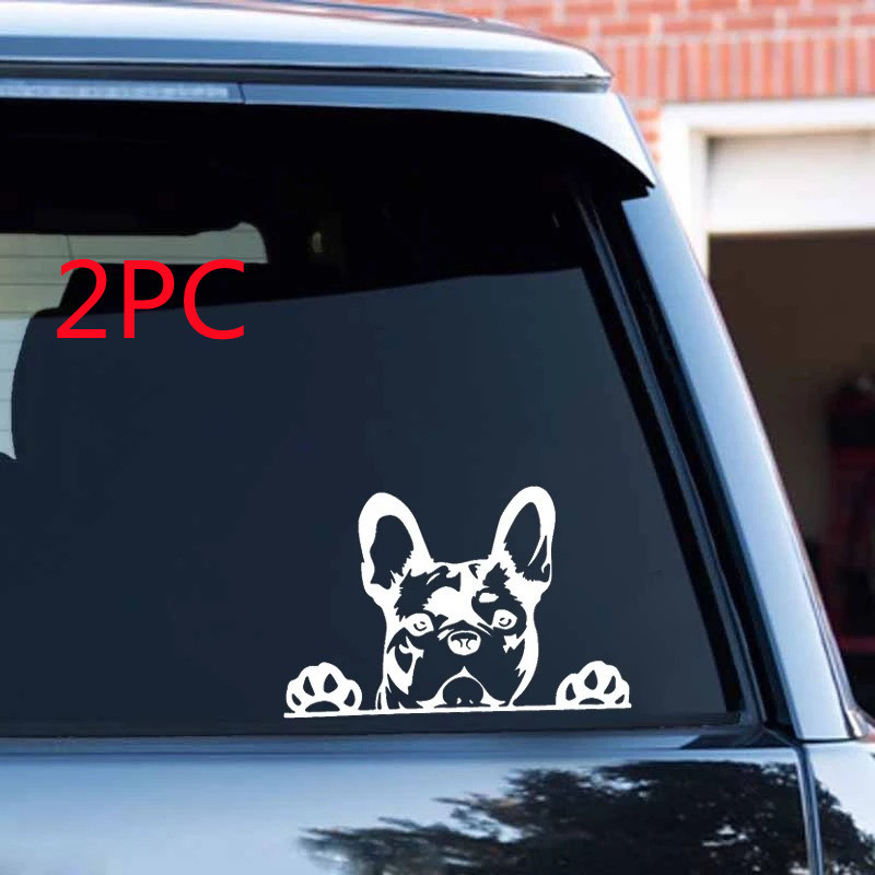 2PC Car Sticker Dog Pattern Sticker Animal Reflective Car Sticker Rear Window Glass Scratch Sticker — изображение 4