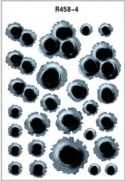 Simulation Bullet Hole Scratches Cover Decorative Car Stickers Cracks Modified 3d Creative Waterproof — изображение 9