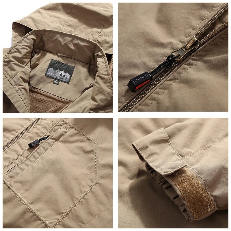 Men's Fashion Solid Color Single Outdoor Jacket - Image 9