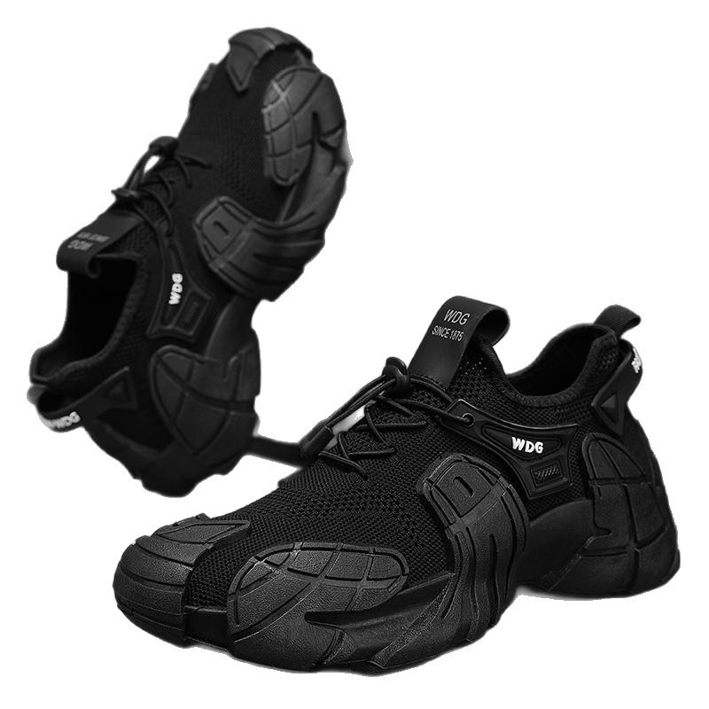 Fly Woven Mesh Breathable Sports Men Trendy All-match Thick Bottom Work Shoes - Image 5