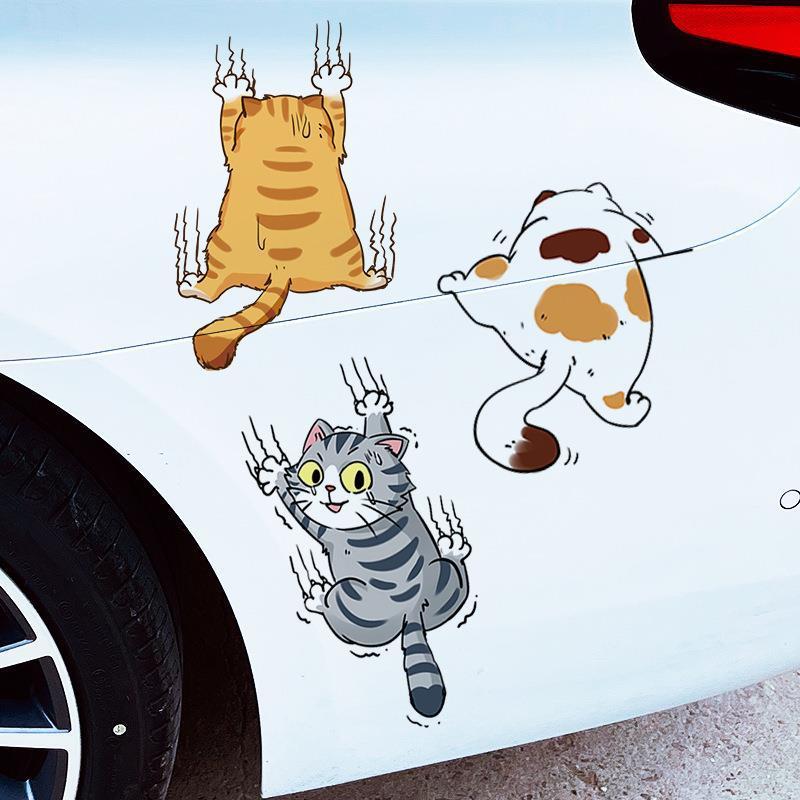 Personalized Cat Cartoon Car Doctor Blade Cover Sticker Suit — изображение 3