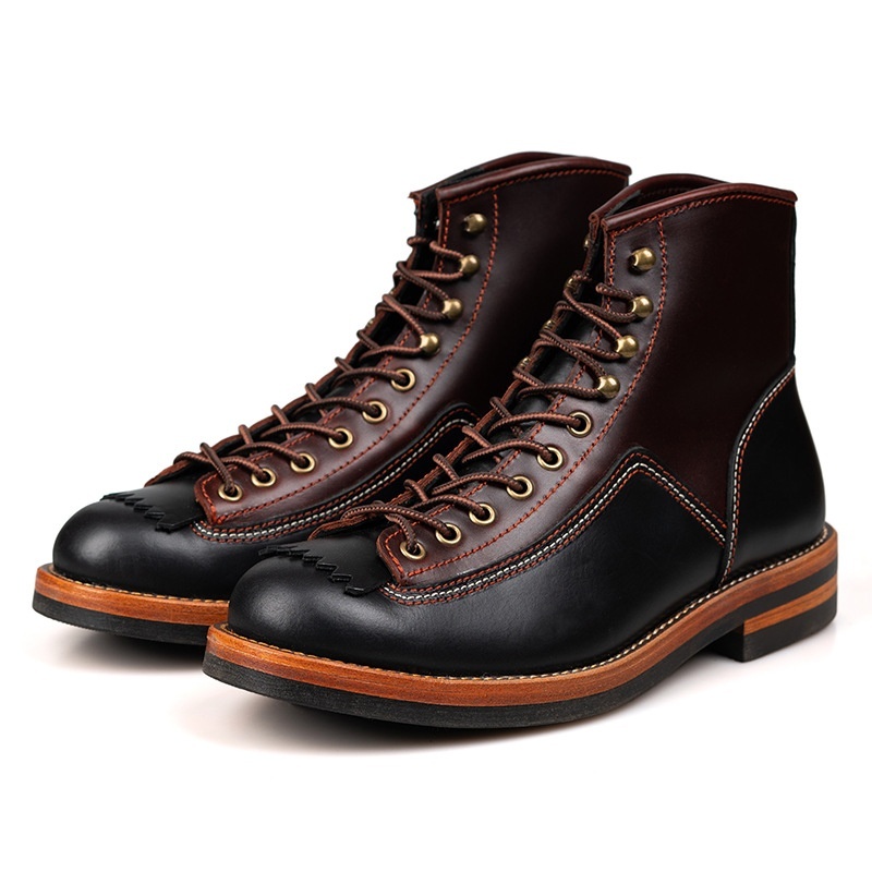 Male American Retro Motorcycle Boots - Image 7