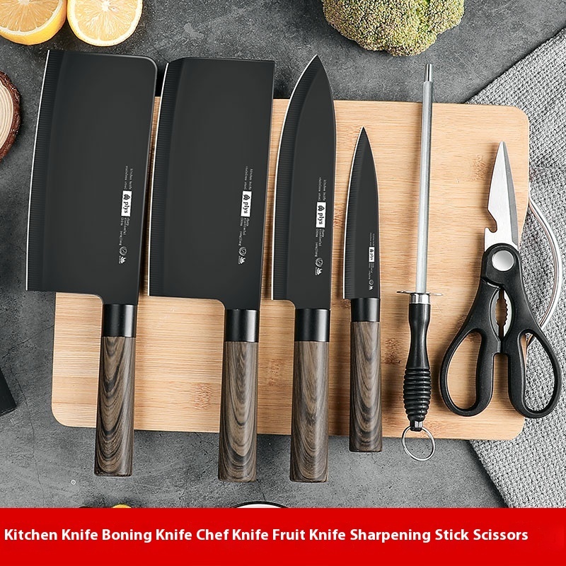 Anti-rust Black Blade Knives Kitchen Suit Household – Bild 6