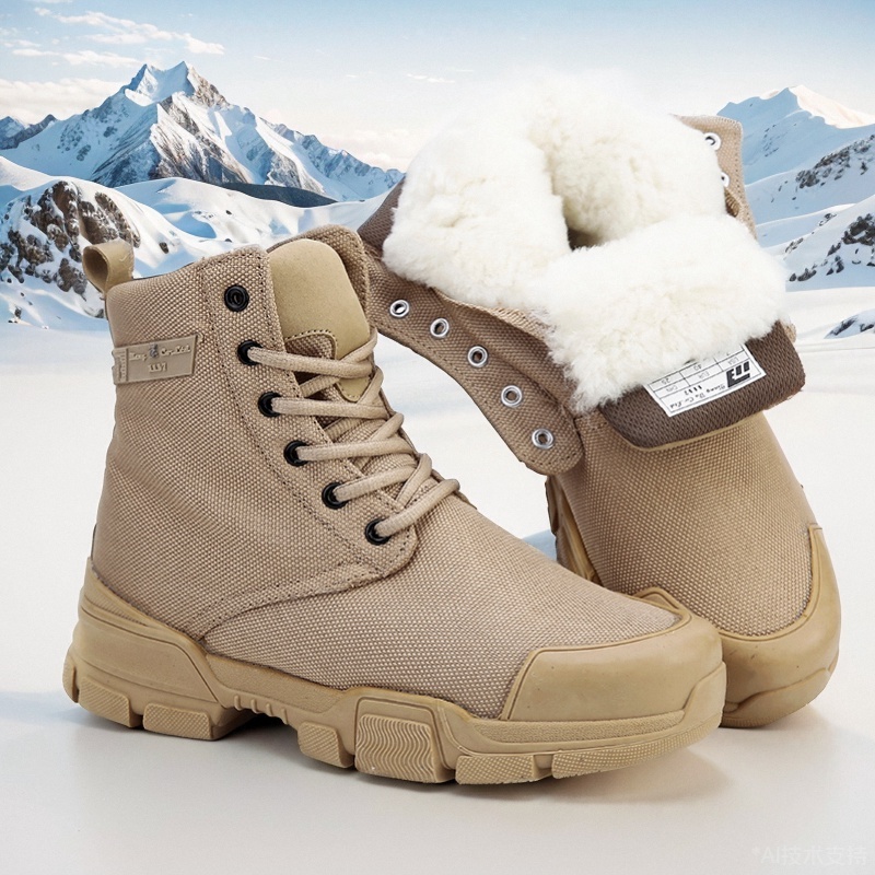 Three-proof Wool Snow Boots Thick Warm Waterproof - Image 2