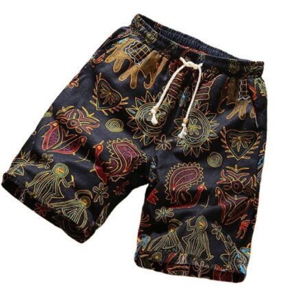 Men's Cropped Shorts Loose Beach Pants Casual Pants