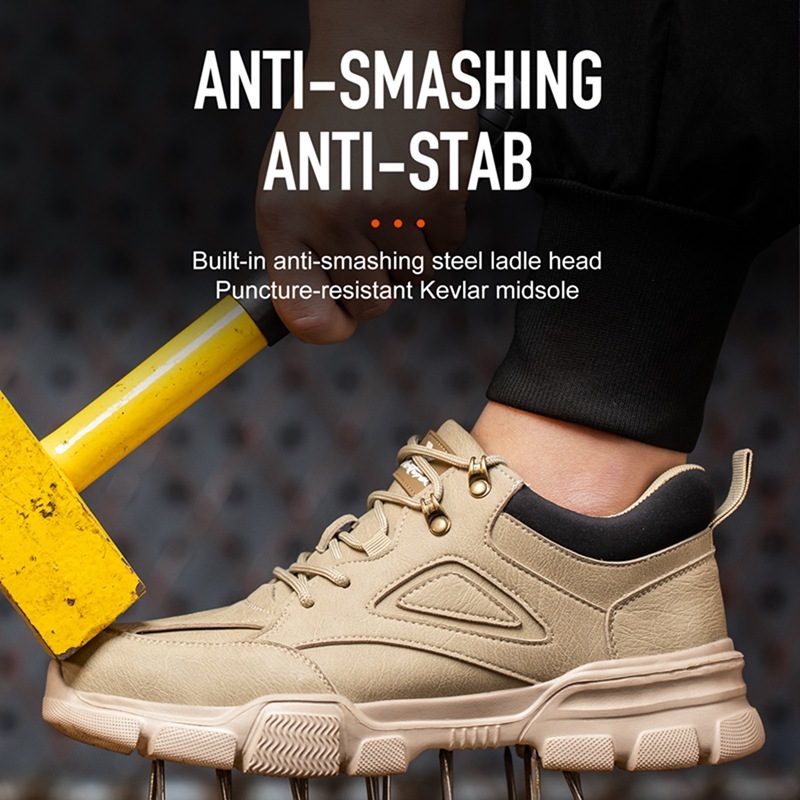 Men's Anti-smashing Anti-penetration Work Steel Toe Cap Work Shoes - Image 3