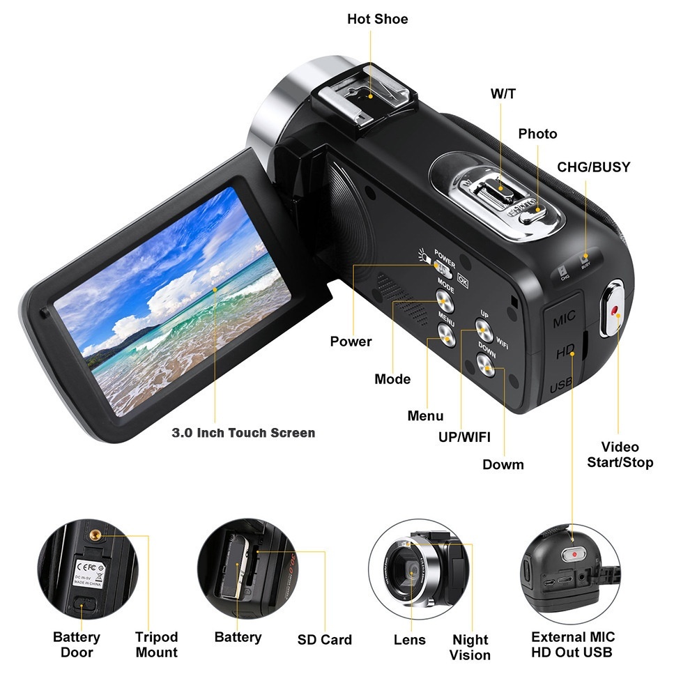 English Product 27K HD 48 Million Pixel Digital Video Camera Home Travel Camera DV06S - Image 4
