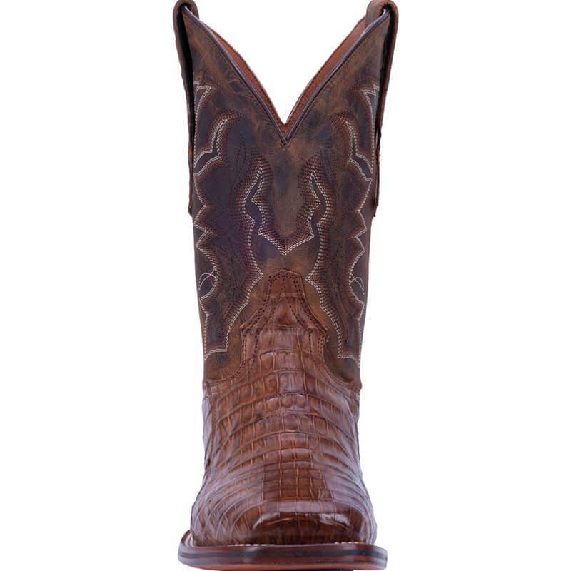 Men's Retro Square Head Embroidered Mid-calf Split Casual Wild Boots - Image 4