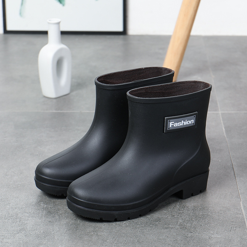 Fashion Work Wear Rain Shoes Adult Warm Women's Mid-calf Rain Boots - Image 6