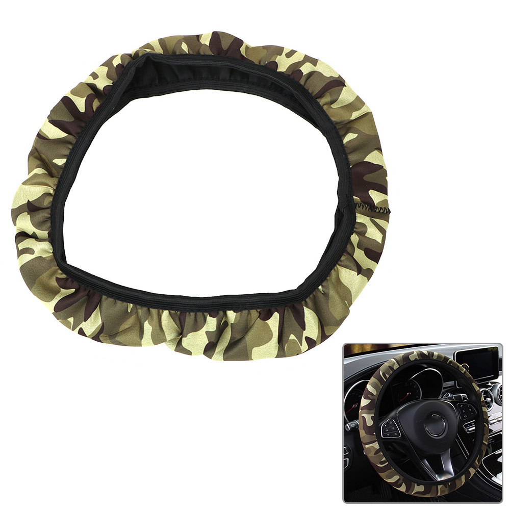 Camouflage Car Steering-wheel Cover Car Styling SBR Lycra Steering Cover Auto Interior Accessories Anti-slip Wheel Protector – Bild 5