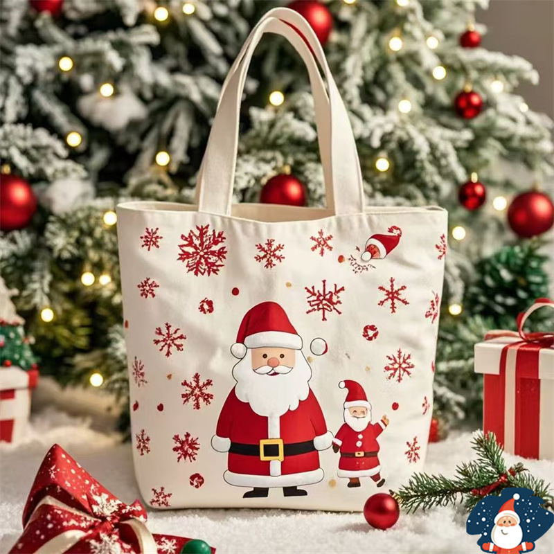 Santa Claus Gift Christmas Eve Portable Canvas Bag — изображение 3
