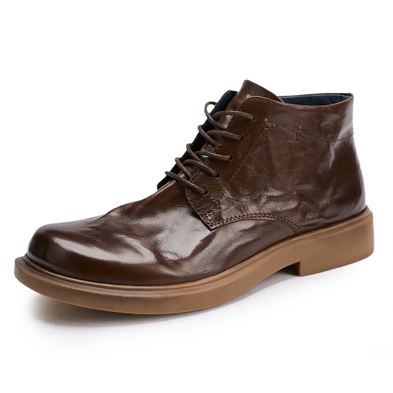Men's Grab Pattern Business Casual High-top Martin Boots — изображение 2