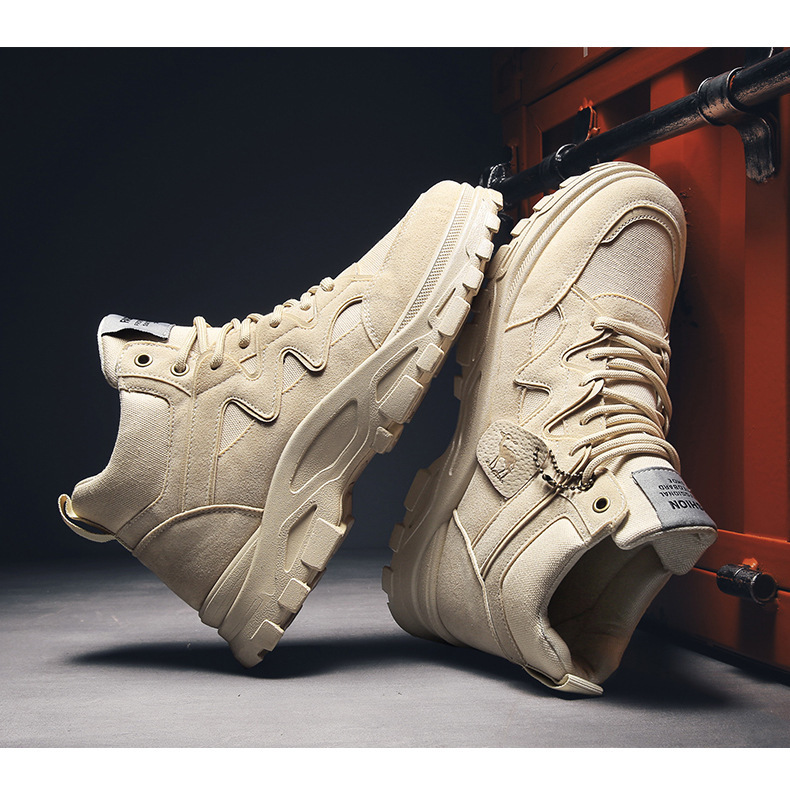 Fall Winter Men High Top Boots Thick Bottom Retro - Image 9