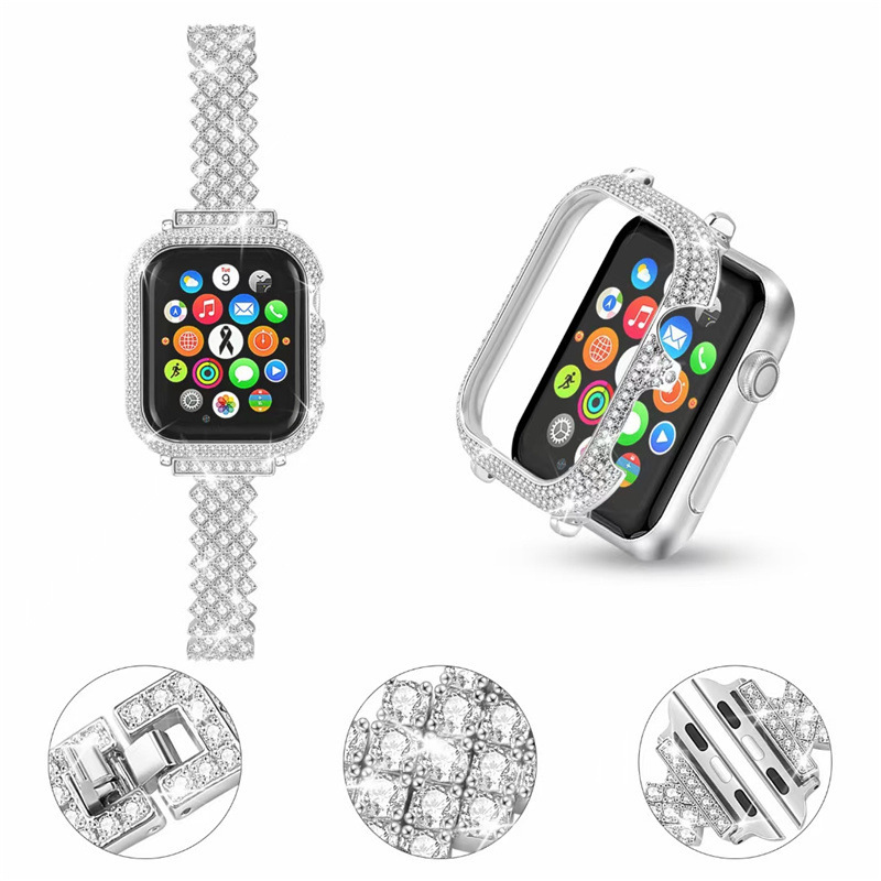 Metal Rhinestone Diamond Watch Band – Bild 8