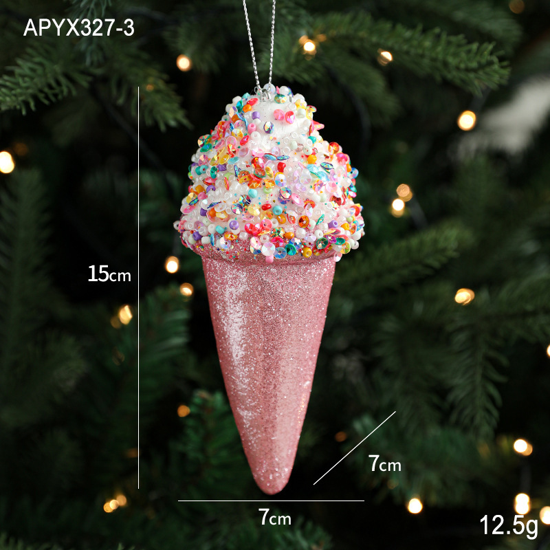 Creative Pendant Ice Cream Christmas Tree Decoration Small Hanging Pieces - Image 6