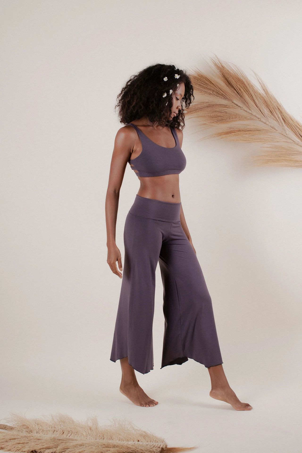 High Waist Irregular Casual Pants Yoga Cropped Pants — изображение 10