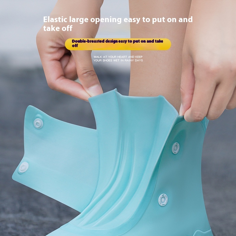 Non-slip Wear-resistant Shoes Bottom Rainy Silicone Rainproof Children's Rain Boots - Image 2