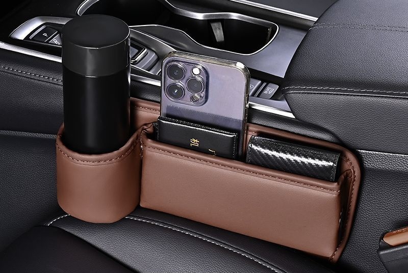 Car Main And Auxiliary Seats Gap Water Cup Holder Multifunctional Storage Box — изображение 5
