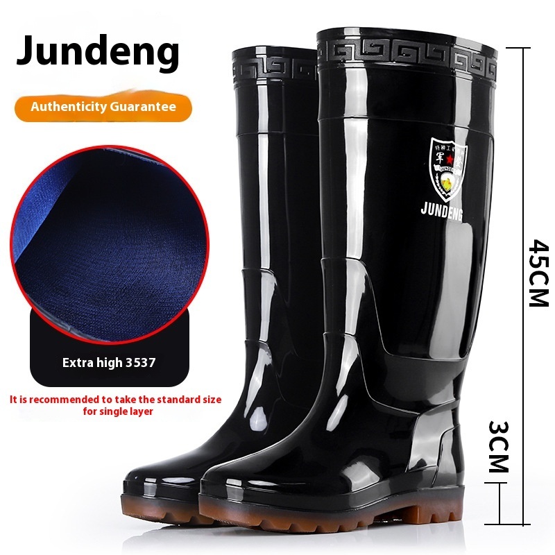 Rain Boots Men's Over The Knee Stockings High Tube Rubber Shoes - Image 4