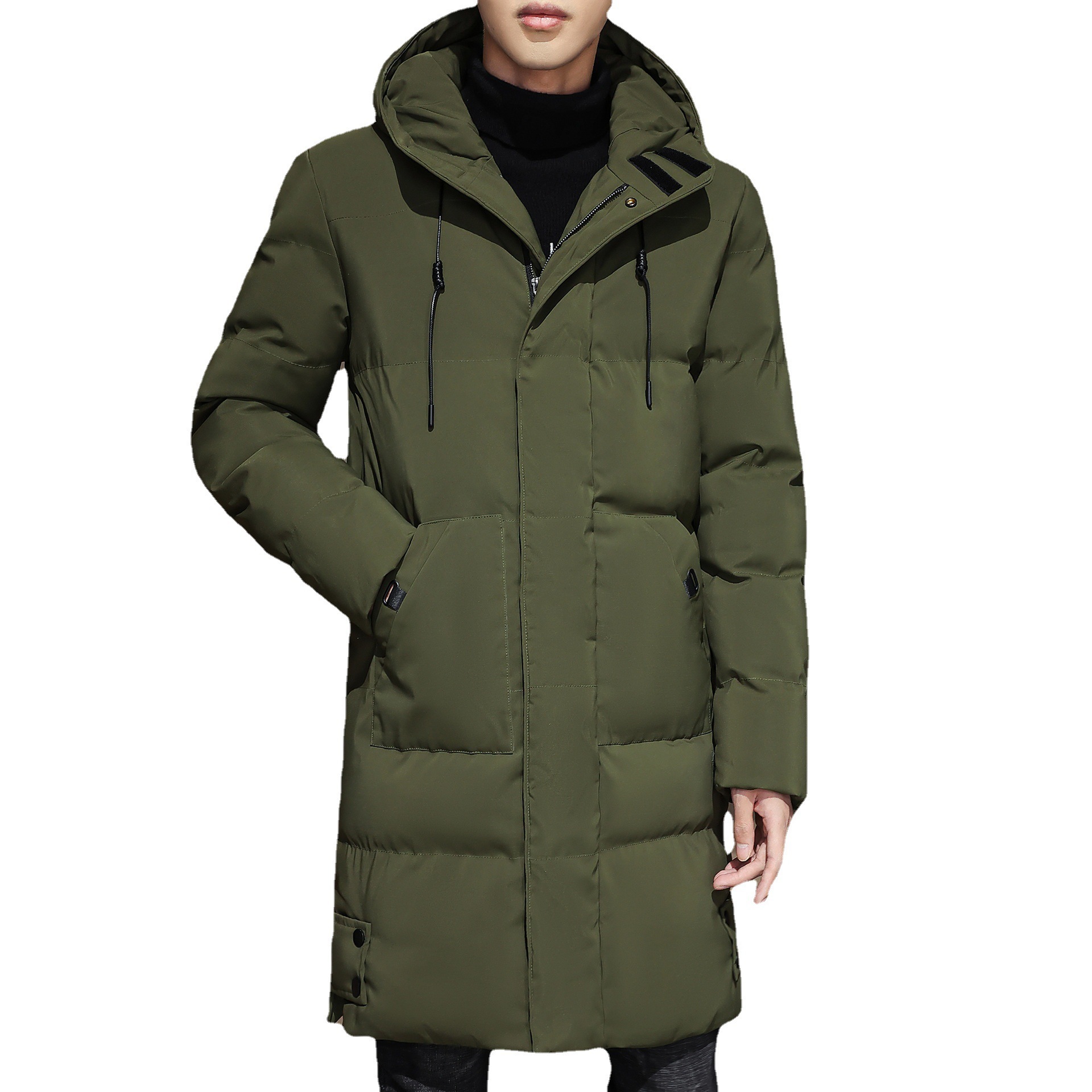 Plus Size Men's Winter Cotton Coats Coat Thick Mid-length - Image 2