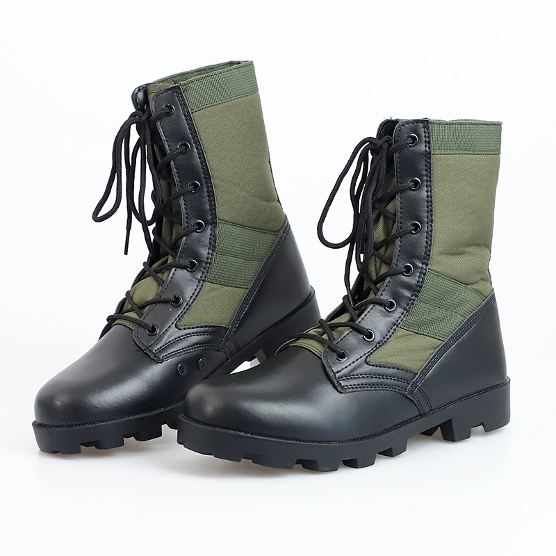Non-slip Wear-resistant Camouflage Desert Outdoor Hiking Military Boots Combat Men's High-top Combat Boots – Bild 5