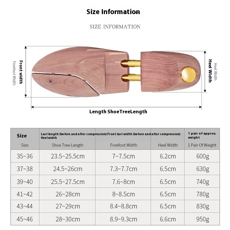 Cedar Wood Last Support Fragrant Wood Shoe Support – Bild 2