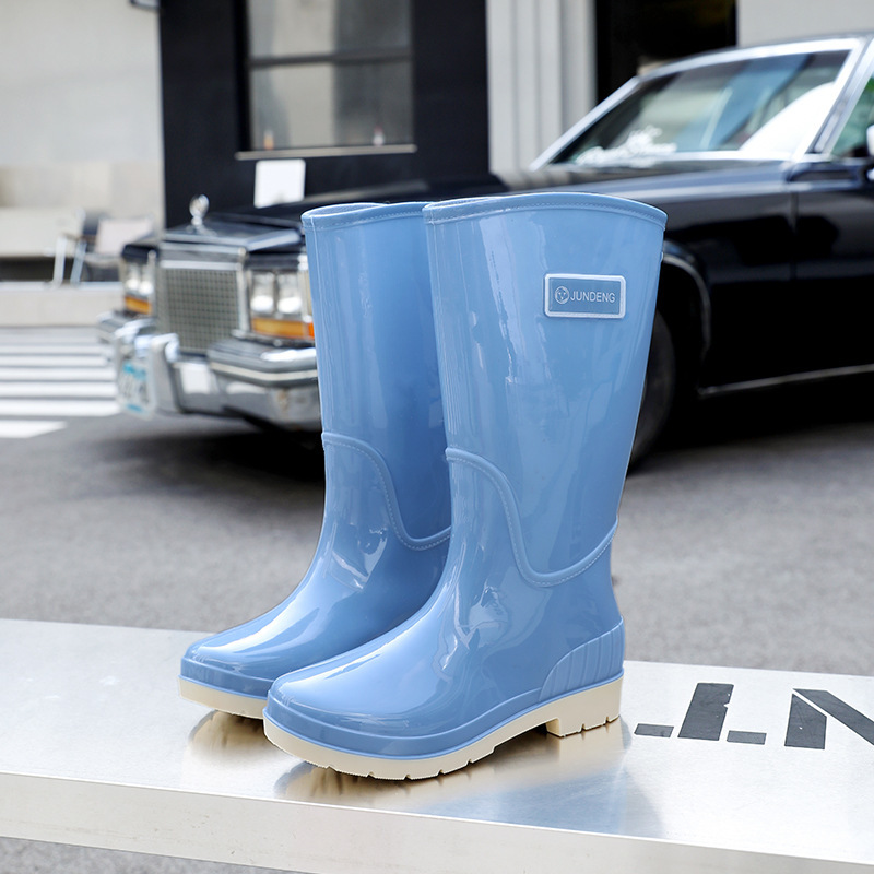 Adult High-top Women's Rain Boots Non-slip Waterproof Kitchen Work PVC Water Shoes Women – Bild 7