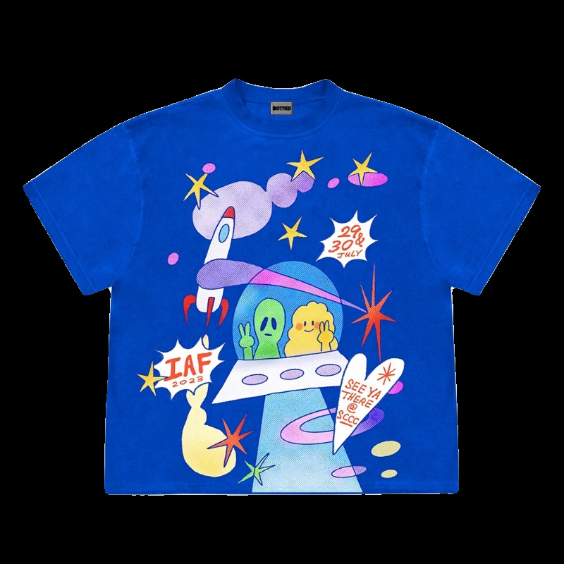 Ins Style Design Artistic Illustration UFO Niche Short Sleeve