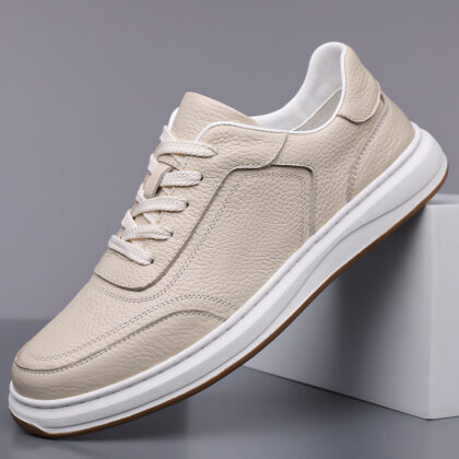 Casual Soft Leather Soft Bottom Men's Sneakers