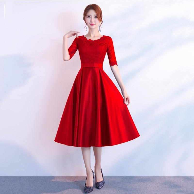 The End Elegant Long Sleeve Thin Company Annual Meeting Black Dress Dress Long Section - Image 2
