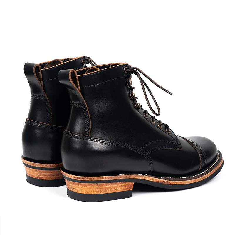Tooling First Layer Cowhide Fall Winter Men Genuine Leather Boots - Image 4