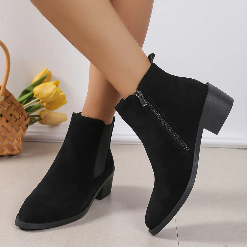 Plus Size Women's Women's Casual Boots Solid Color Wedge Snow Boots - Image 8