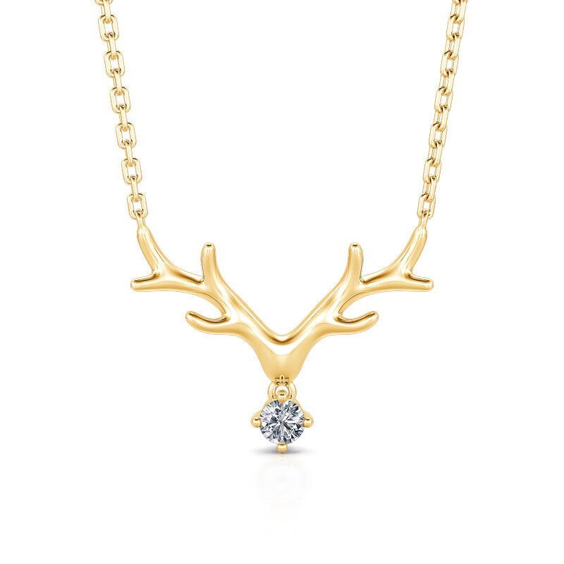 Simple Large Antlers Pendant Necklace - Image 5