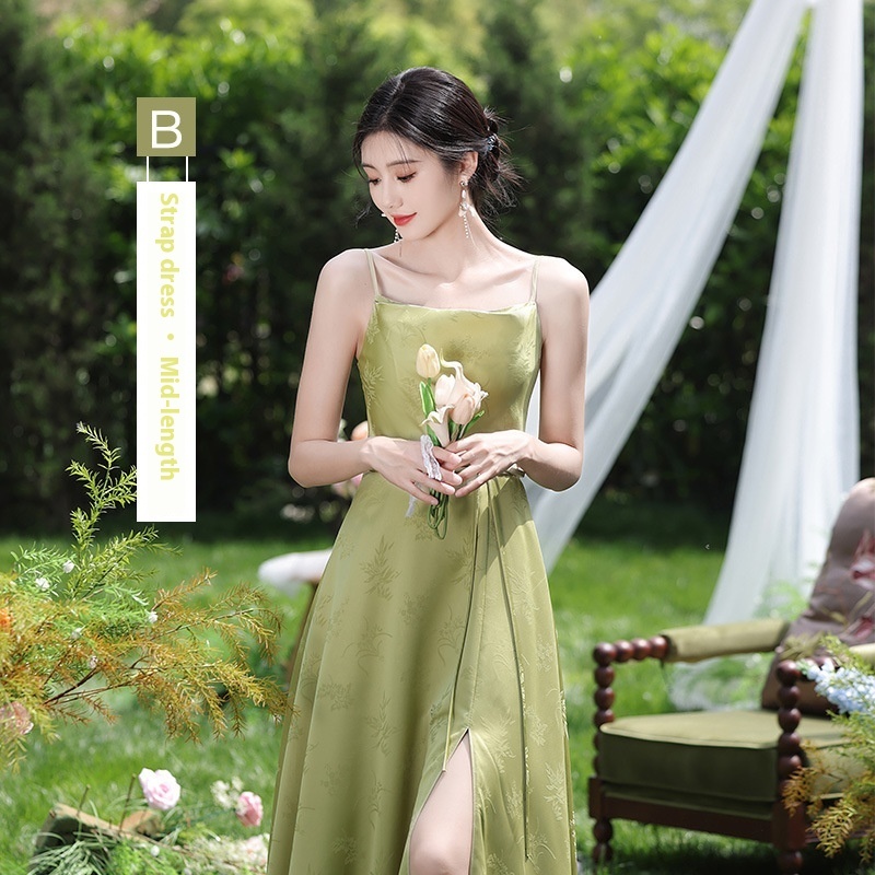 Green National Style Element Bridesmaid Dress – Bild 8