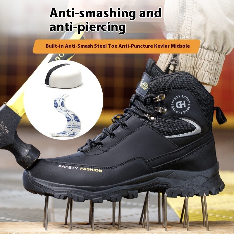 Anti-smashing And Anti-penetration Mountaineering Wear-resistant Waterproof Construction Site Safety Shoes — изображение 3
