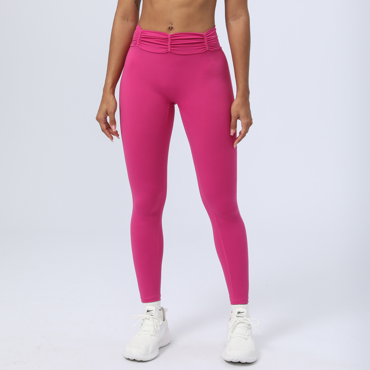 Pleated Yoga Ninth Pants Women's Sports — изображение 2