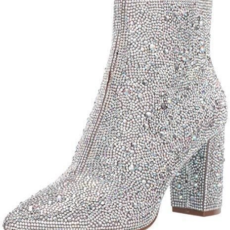 Rhinestone Pointed Toe Fashion Ankle Boots – Bild 6