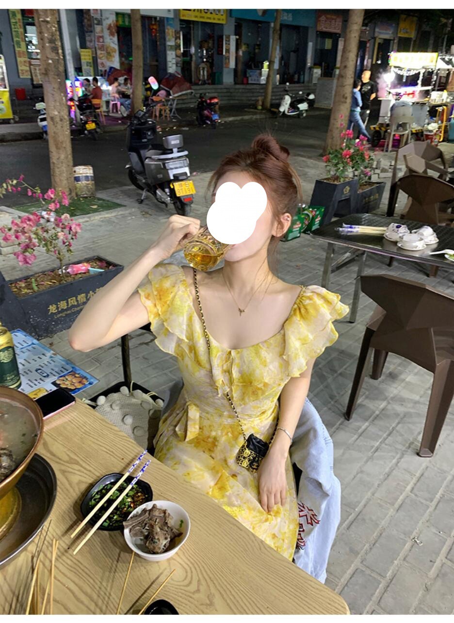 Female Spring And Autumn Beach Vacation Summer Short Sleeve Skirt — изображение 3