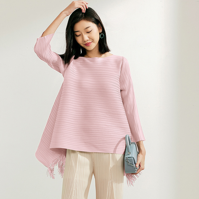 Pleated A- Line Loose Slimming Top - Image 3