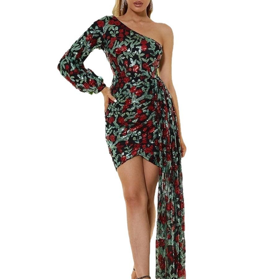 Off-shoulder Host Banquet Skirt Evening Dress – Bild 5