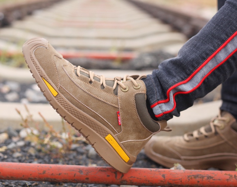 Anti Smashing And Anti Piercing Steel Toe Comfortable High Top Insulated Work Shoes – Bild 6