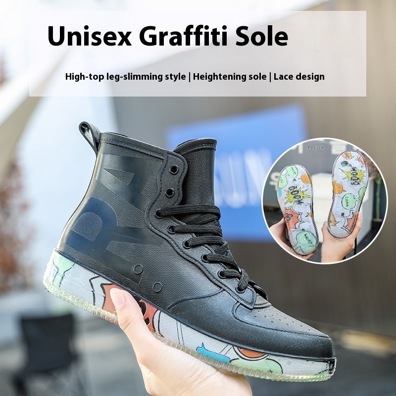 Low-top Couple Rain Boots Short Non-slip Men's And Women's Rain Boots - Image 3