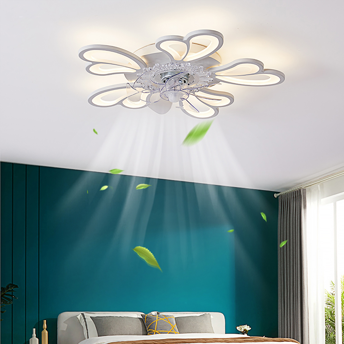 Modern Simple Living Room Light New Quiet Bedroom Ceiling Fan Light - Image 3