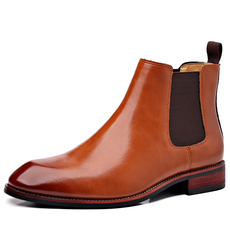 Chelsea Boots Men's Autumn Breathable Pointed Toe - Image 6