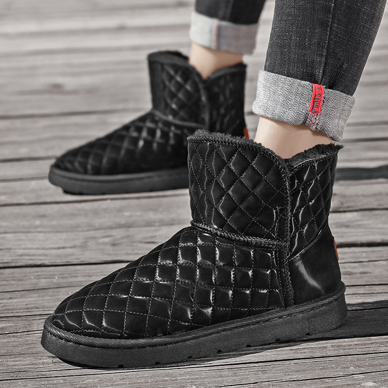 Thick Plush Snow Boots Men's Leather Non-slip Waterproof Thermal - Image 6