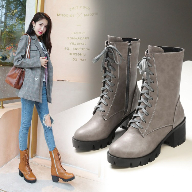 Women's European And American Taiwan Platform Martin Boots