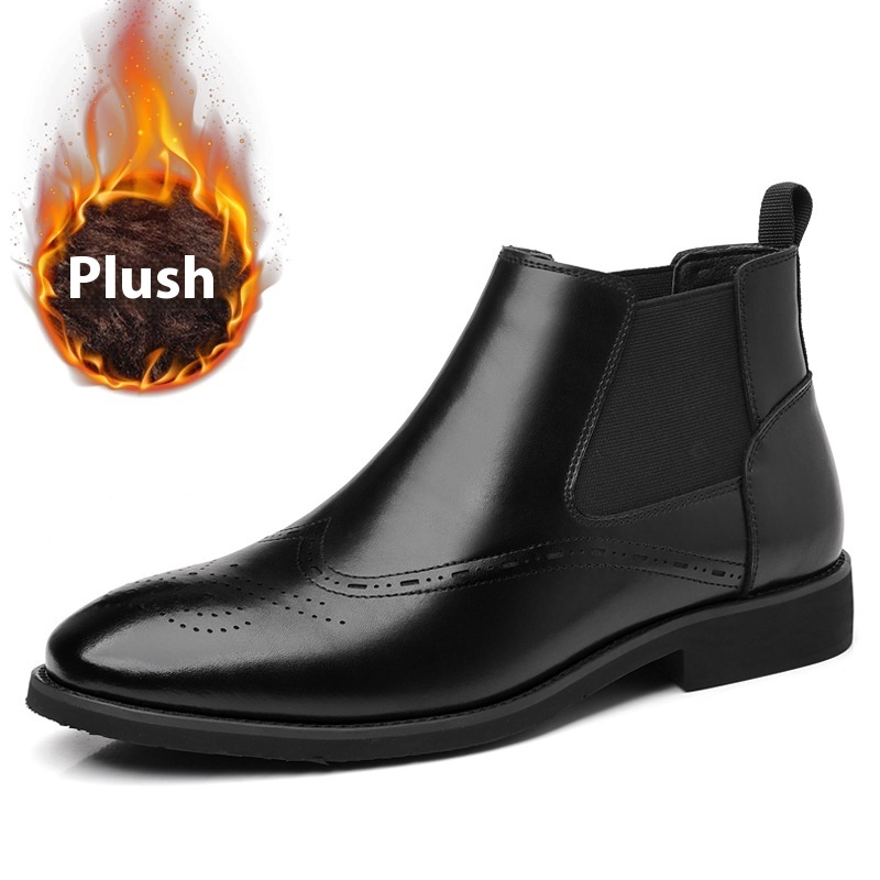 Fashion British Vintage Fleece-lined Boots For Men - Image 8