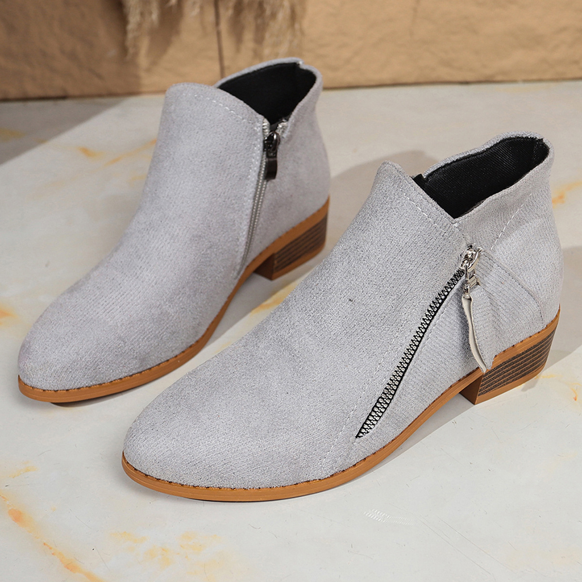 Suede European And American Style Women's Ankle Boots - Image 8